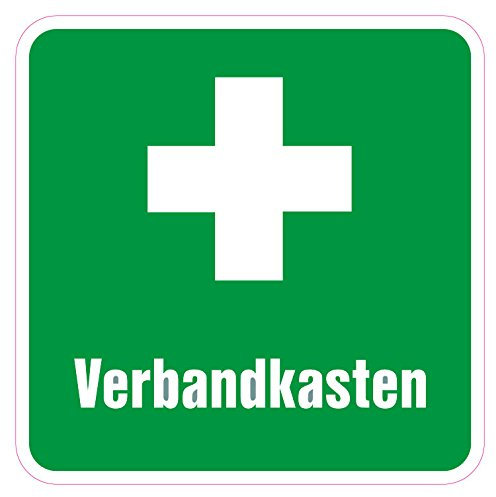 Verbandkasten Aufkleber - grün - 10 cm - Vinylaufkleber (1)