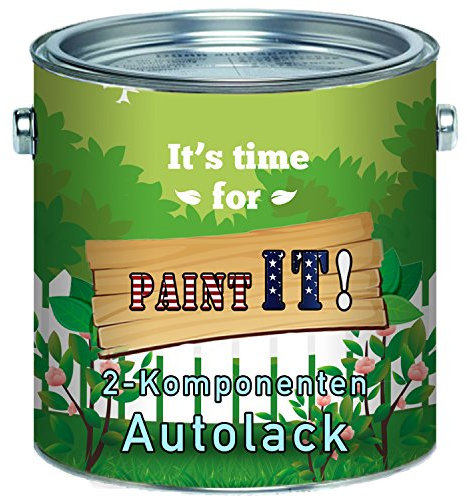 Paint IT! langfristiger 2K Autolack Landmaschinenlack - neues hochwertiges Design ohne viel Aufwand - schnelle Trocknung - hohe Standfestigkeit - einfache Verarbeitung (Weiß RAL 9010, 1 L)