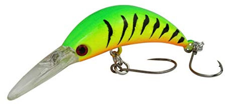 Fishing Tackle Max Unisex – Erwachsene 10C5200347C10 FTM Mega Masu MR Wobbler 3,5cm 35mm 2,5g UV Firetiger 5200347 Ultra Light Fischen Forellenangeln Barschangeln, Bunt, Normal