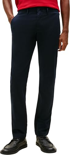 Tommy Hilfiger Pantalones Hombre Core Bleecker 1985 Pima Cotton Chino, Azul (Desert Sky), 36W/30L