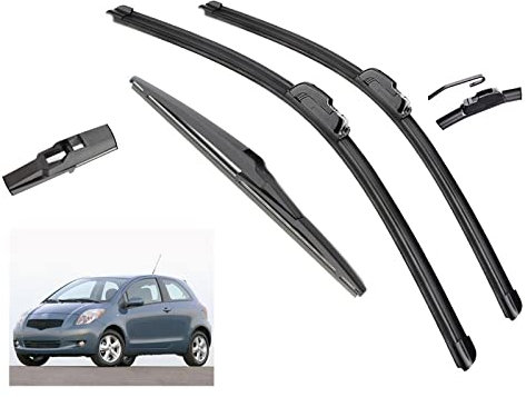 Scheibenwischerblätter Scheibenwischer Vorne Hinten Wischerblätter Bürsten Cutter Zubehör J Hook Für TOYOTA Yaris MK2 Fließheck Gebaut In Japan 2006-2011 Auto