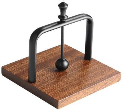 Portatovaglioli, Porta Tovaglioli in Lega di Alluminio con Base in Legno, Portatovagliolo Dispenser per Cucina, Tavolo da Pranzo, Arredamento per Casa