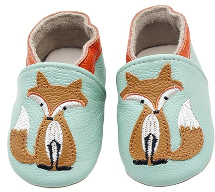 Scarpe Bebè in Pelle con Suola Morbida - Calzature Bambina - Babbucce Neonato - Scarpine Primi Passi