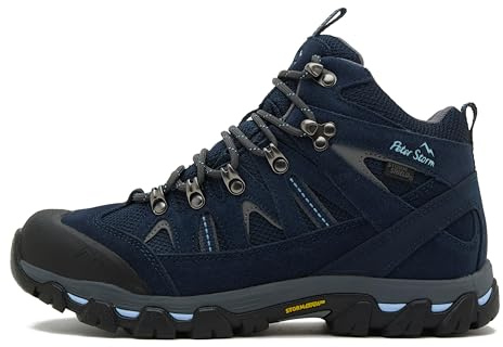 Peter Storm Women's Arnside II Mid Waterproof Walking & Hiking Boots | Breathable, Mid-Rise Ankle Support, Phylon Midsole, TPU Shank, Rubber Outsole, Outdoors Footwear