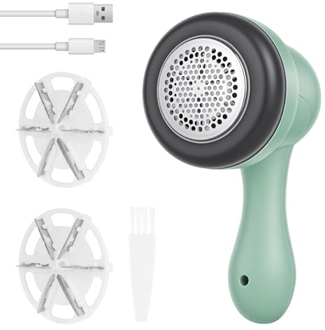 ALIIP Quitapelusas Electrico Portátil, Quitapelusas Recargable USB, Verde
