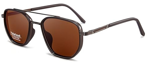 KinfoStore Sunglasses Womens Polarized Brown lens UV400 Classic Retro Style