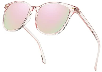 Myiaur Polarized Sunglasses for Women, Square Mirrored Trendy Shades with UV Protection Reduce Glare Sun Glasses