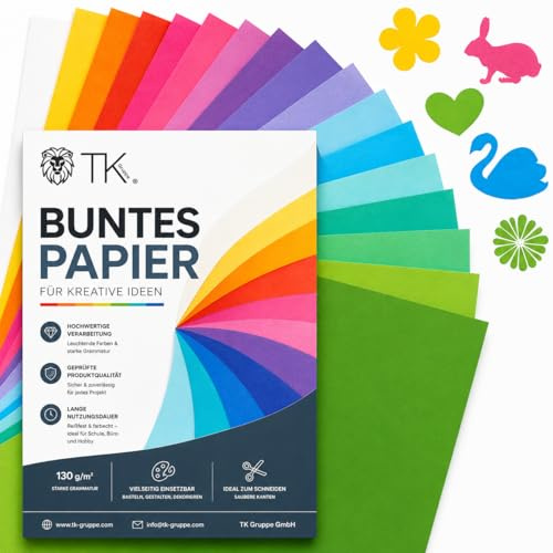 100x Fogli Carta Colorata A4 120g/m² – Cartoncino Creativo per Lavoretti, Biglietti, Origami, Scuola e Ufficio – Carta da Stampa e Progetti Fai da Te