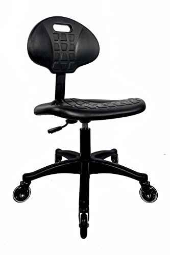 TAKE UR SEAT Ultimate All Purpose Stool, Heavy Duty, Built and Shipped Within 24 Hours, Desk Height 17-22, Great for Medical, Lab, Cleanroom, Spa, Salon, Office, Shop, Garage (Rubber)