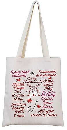 Moulin Rouge tygväska Moulin Rouge musikväska Moulin Rouge musikalisk varumärke Moulin Rouge citat, Rouge Tote