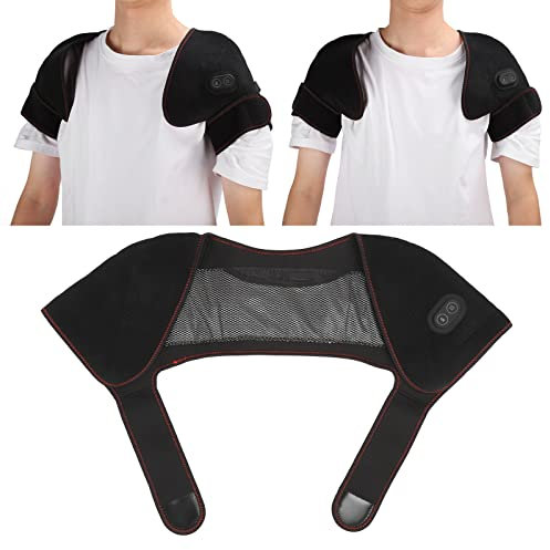 NSXAYIWE Spallina Riscaldante, Supporto Per Spalla Riscaldato con Ricarica USB, Supporto Per Cuffia dei Rotatori Compatibile Per Collo, Spalle E Parte Superiore della Schiena