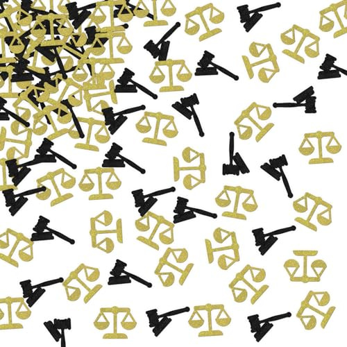 Law Graduation Confetti, 120PCS Congrats Law Grad Party Sign