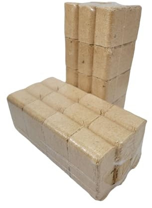 Bricchetti in legno, 10 kg (1 confezione da 10 kg)