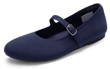 DREAM PAIRS Ballerines Femme Confortable Chaussure de Plates Mary Jane Ballerine en Tricot Respirant
