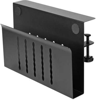 Support latéral pour Ordinateur Portable de Bureau – Support en d'aluminium pour Ordinateur Portable sur étagère | Support pour Ordinateur Portable sans perçage sous Le Bureau et Le Coussinet