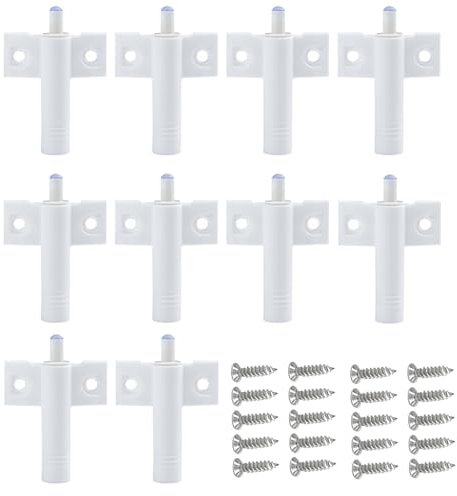 10 Pcs Soft Close Dampers, with 20 Pcs Stainless Steel Screws, Built-in Elastic Design Soft Close Hinges,Damper for Kitchen Cupboards Reduces Damage for Kitchen Cabinets, Wardrobe Doors, Furniture