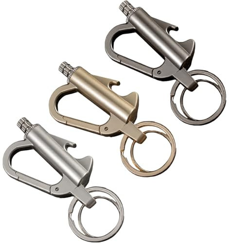 schlüsselanhänger feuerzeug,3 Stück feuerzeug schlüsselanhänger ewiges streichholz Permanent Match Infinity Feuerzeug, Schlüsselanhänger-Feuerzeu g Match Strike