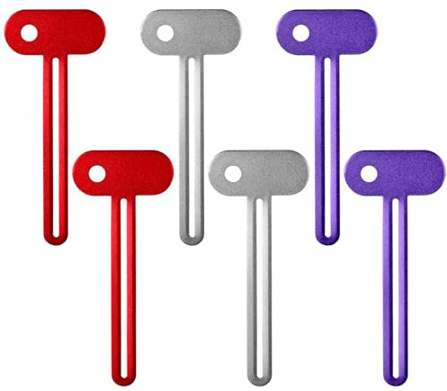 6 Pcs Toothpaste Tube Squeezer Toothpaste Squeezer Tool Metal Manual Toothpastes Tube Wringer for All Tubes Paint Cream Cosmetic and Hair Dye