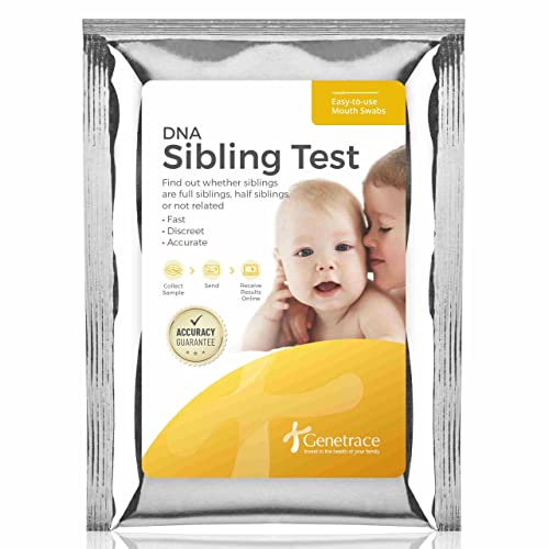 Genetrace DNA Geschwistertest - At-Home Collection Kit für Voll- und Halbgeschwister - Laborgebühren & Versand enthalten - Ergebnisse in 1-2 Tagen