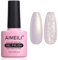 AIMEILI Gel de concha de perla Esmalte de uñas Brillo Gel de dibujo Brillo Gel de sirena Semipermanente Soak Off UV LED Gel Polish - Lila (168) 10ml