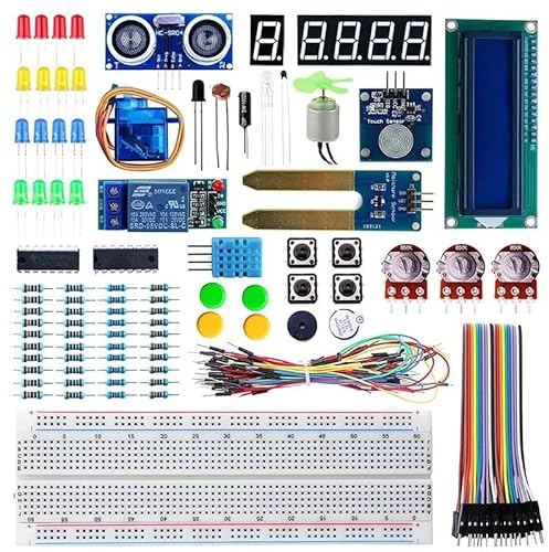 SB Components Arduino Starter Kit, 33 modules, 24 leçons, kit ultime, platine d'expérience, fils de démarrage, résistances, LED, relais, capteurs