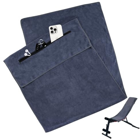 Flow fire Serviette de Sport en Microfibre de Gymnastique, Serviette de Fitness 120 x 50 cm avec Fermeture éclair pour Serviette de Sport de Gym, applicabilité pour Hommes et Femmes