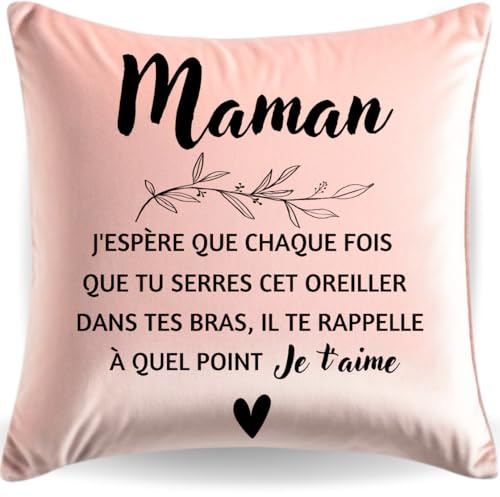 Regalo de mamá, funda de cojín personalizada, para mujer, regalo de Navidad, regalo para mujer, regalo de cumpleaños, mamá, fiesta de las madres, regalo original, ideas de regalo, 45 x 45 cm
