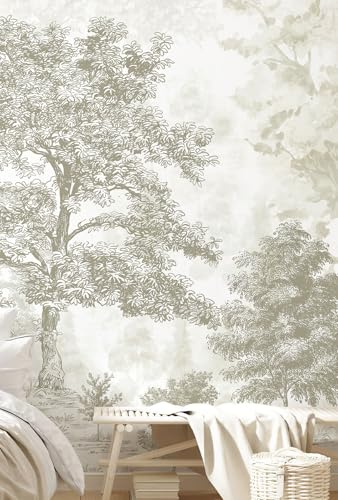 Murgall Carta da parati autoadesiva con albero della foresta Fotomurali,150 x 250 cm Fotografica,decorazione da parete per camera da letto, bagno