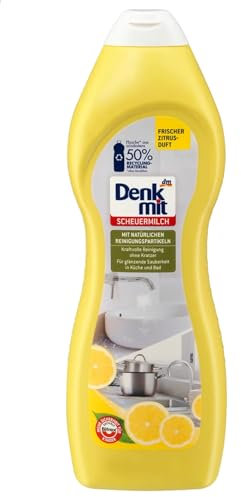Denkmit Scheuermilch, Zitrusduft, mit natürlichen Reinigungspartikeln, für Küche und Bad
