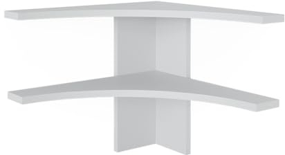 Vicco Libreria angolare da terra Roman, Bianco, 43.5 x 37 cm, adatto per soluzioni angolari salvaspazio nella zona pranzo