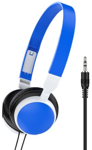 Cuffie sovrauricolari sovraurali con cavo, pieghevoli, con cancellazione del rumore, per telefoni cellulari e tablet