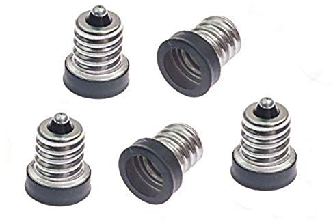 JapanAmStore Light Socket E12 to E11 Lamp Holder Converter Adapter for Halogen Energy Saving Lamps Incandescent (5Pcs)