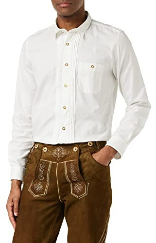 Stockerpoint Herren Mika2 Trachtenhemd, Weiß, M EU