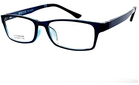 Fullwosing Gafas de miopía miopía miopía con bolsas de malla para hombres, mujeres y estudiantes, marco azul de Ten en cuenta que no son gafas de lectura (blue, -0.50, Dioptrías)