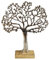 Großer Baum aus Metall auf Holz Sockel 37x30cm Aufsteller Lebensbaum Fensterdeko
