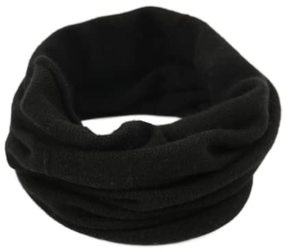 Prettystern scaldacollo tubolare sciarpa ad anello donna di 100% Cachemire Lana sciarpa tubolare Uomo collo di Cashmere Unisex Nero
