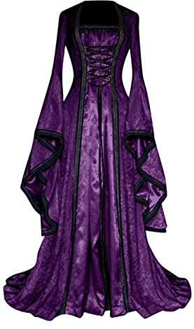 Rrongwn Abito da donna medievale in corpetto rococò regina abiti grandi dimensioni abito da ballo barocco abito da festa principessa vittoriana vestito retrò gotico abito da cocktail Halloween