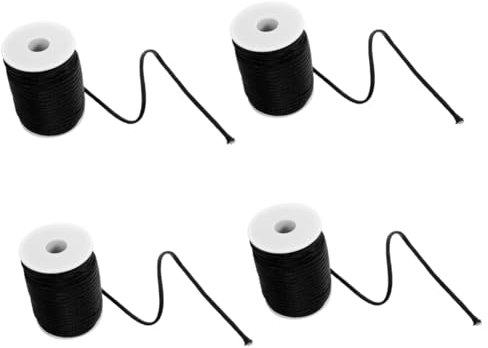 HOMSFOU 4 Rollos Parte De La Escalera Reemplazo De Cuerda De Escalera Extensible. Escaleras Para Casa Accesorios Para Escaleras Extensibles Black Polipropileno