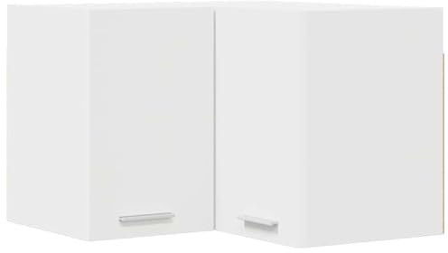 Tomostar Meuble d'angle Haut de Cuisine, Armoire Suspendue Blanc 57x57x40 cm Bois d'ingénierie