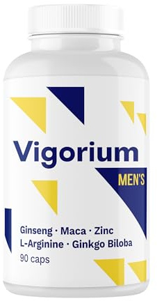 TESTOSTERONA Hombre - Potenciador Masculino - Alta Dosis - Más Duración + Fuerza + Energía - Maca, Tribulus Terrestris, Ginseng, L-Arginina, Ginkgo Biloba y Zinc - Vigorium 90 Cápsulas