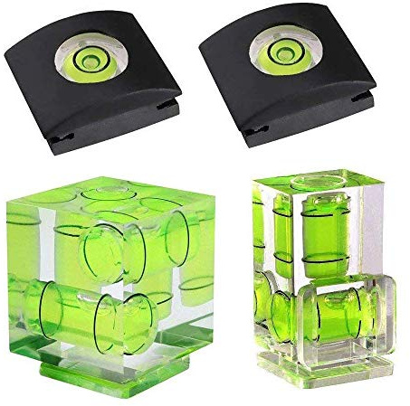 Camera Level Hot Shoe Level Hot Shoe Bubble Cover Combo Pack 3 Axis 2 Axis 1Axis Compatible with Nikon, Olympus, Pentax Digital and Film Cameras-4 Packs