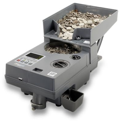 AccuBANKER AB610 USD Coin Counter, Token Counter, International Coins Counter, Speeds of 2,000 Coins/Min, Hopper Capacity 4000 Coins