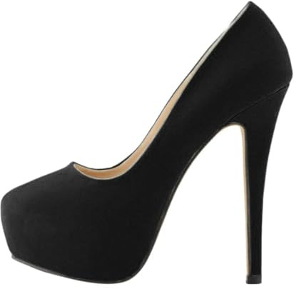 ticticlily Femme Escarpins Mode Élégant High Heels Plateforme Talon Aiguille Robe Chaussures Talons Hauts pour Mariage Noir 42 EU