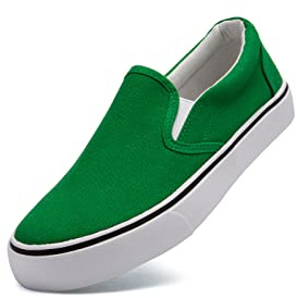 Emma Shoes Low-Top Slip Ons Women's Fashion Sneakers Casual Canvas Sneakers for Women Comfortable Flats Breathable Padded Insole Slip on Sneakers Women Low Slip on Shoes, Emerald Green, 7