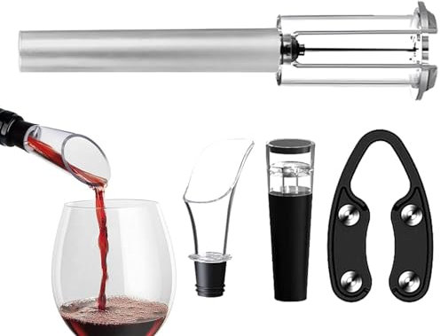 Juego de abridor de botellas de vino, juegos de sacacorchos de vino - Kit de abridor manual de 4 piezas - Accesorios de bar sencillos sacacorchos, abrebotellas de vino para camareros y camareros