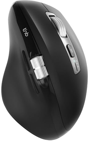 T'nB Souris Infinite Pro - Souris sans Fil Rechargeable, Molette Débrayée et Molette Latérale, Défilement Ultra-Rapide, Double Connexion Bluetooth et Dongle USB, Compatible Windows/MacOS - Noir