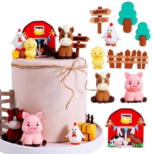 Roaring Good Time Farm Tårtdekoration partydekoration