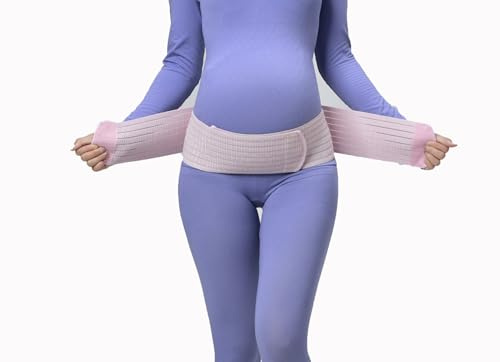 SUPPORTSMART HAB Smart 3 in 1 Pregnancy Support Belt - Compression Belly Bands for Pregnant Women, Maternity Support Belt for Back/Pelvic/Hip Pain, Ultimate Comfort in Pregnancy (Pink, XL-3XL)