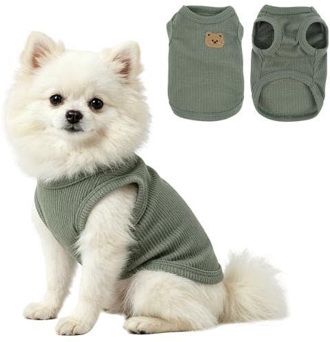 Saituo Home Vêtements pour Chiens, Chemise Respirante d'été, Vert (M)
