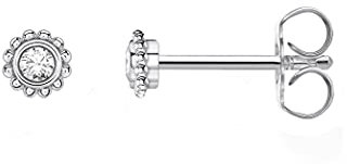 Thomas Sabo Einzel Ohrstecker Blume weißer Stein silber 925 Sterling Silber H2137-051-14